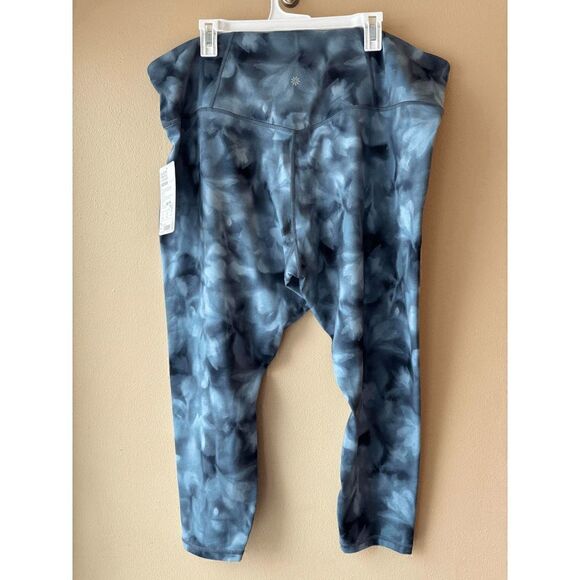 Athleta Elation Printed 7/8 Tight in Blue and Teal Women's Size 3X - Picture 2 of 2